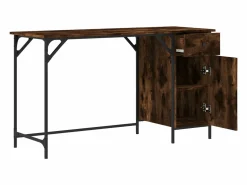 Discount Escritorio ordenador madera ingeniería roble humo 131x48x75 cm Mesa De Ordenador