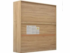 Clearance Escritorio para computadora con almacenamiento - 1 puerta y 7 nichos - patas de hierro - MDF - 120x50x120cm Mesa De Ordenador