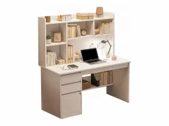 Online Escritorio para jóvenes con ordenador mesa con estantería estantes cajones Blanco