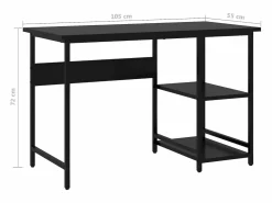 Online Clicnbuy Escritorio para ordenador de MDF y metal 105x55x72 cm Negro