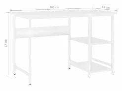 Best Escritorio para ordenador de MDF y metal 105x55x72 cm Mesa De Ordenador
