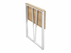 Escritorio para Ordenador SucceBuy Plegable 80 cm, Mesa de Oficina para Computadora Plegable para Espacios Pequeños, Estación de Trabajo en Tablero