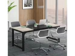 Tribesigns Escritorio para portátil, mesa, mesa de estudio para teletrabajo, puesto de trabajo para oficina, dormitorio, fácil montaje ( vintage/negro, 180 x 80 x 75 cm)