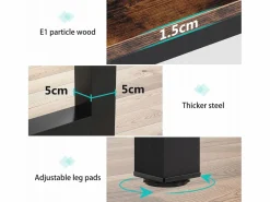 Discount Tribesigns Escritorio para portátil, Mesa, Escritorio para teletrabajo, Puesto de trabajo para oficina, 180 x 80 x 75 cm Marru00f3n