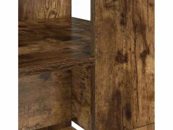 vidaxl Escritorio Roble ahumado 113 x 54 x 120 cm Madera de ingeniería