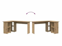 Clicnbuy Escritorio Roble artisan 142 x 102 x 73 cm Madera contrachapada