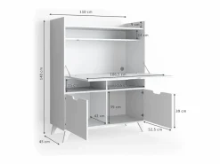 Escritorio secretario 110x45x140 berdi Escritorio Secreter