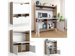 Outlet Vicco Escritorio secretario sonoma 110x45x140 berdi Color natural claro