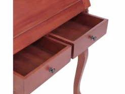 Clicnbuy Escritorio secreter madera maciza de caoba marrón 78x42x103 cm