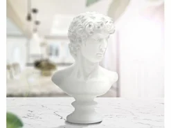 Clearance Escultura clásica decorativa de medio busto en poliresina h34cm Man Estatua