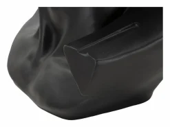 Escultura de cabeza antigua negra de 44 x 35,5 x 60 cm Negro