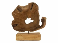 Online Escultura de madera de teca hecha a mano estilo étnico Bintang Marru00f3n