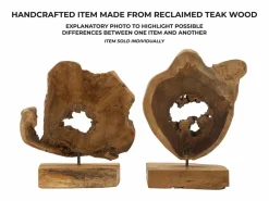 Online Escultura de madera de teca hecha a mano estilo étnico Bintang Marru00f3n