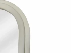 Clearance OZAIA Espejo arco de terciopelo, L. 60 x Al. 160 cm, RISALI Crema