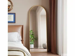Discount Espejo arqueado de cuerpo entero - 53 x 162 cm Espejo de pie arqueado grande de cuerpo entero - Espejo de tocador para sala de estar, Espejo