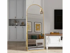 Discount Espejo arqueado de cuerpo entero - 53 x 162 cm Espejo de pie arqueado grande de cuerpo entero - Espejo de tocador para sala de estar, Espejo