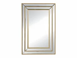 OZAIA Espejo biselado BAKOU - madera de eucalipto - 60 x 90 cm -