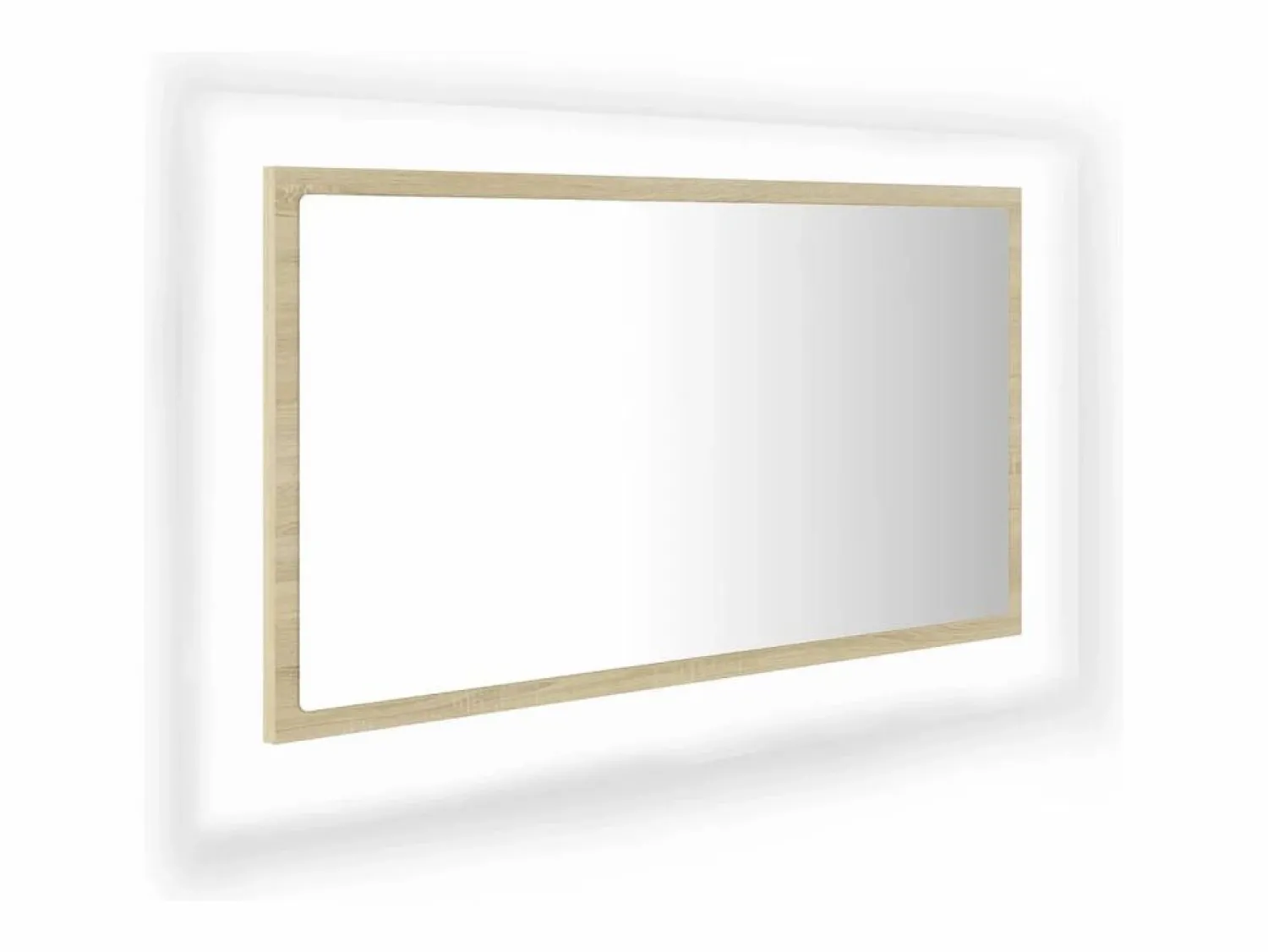 Sale Espejo de baño acrílico color roble Sonoma 80x8,5x37 cm Estantería Sobre Inodoro