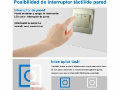 Online Espejo de baño con Led,80 x 60 cm, luz blanca, rectangular, Con función antivaho, memoria agapada, brillo ajustable. Transparente