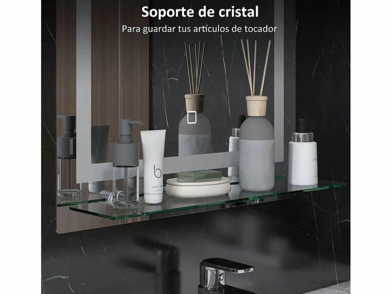 Best Espejo de baño Coral Kleankin 3 colores táctil plata 70x50 cm Mueble De Aseo