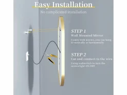 Outlet Espejo de baño LED antivaho 3 colores regulables 120x60x4cm Accesorios De Cuarto De Baño|Espejo De Cuarto De Baño