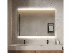 AHD Espejo de baño led retroiluminado de 90x70cm antivaho Krona L