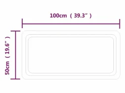 Online Espejo de baño LED 50x100 cm Transparente