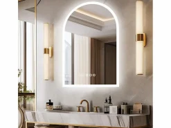 Outlet Espejo de baño LED 60x90cm espejo con bluetooth tricolor antivaho 90x60cm Accesorios De Cuarto De Baño|Espejo De Cuarto De Baño