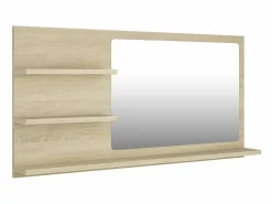 Best Espejo de baño madera contrachapada roble Sonoma 90x10,5x45 cm ES249897 Accesorios De Cuarto De Baño|Espejo De Cuarto De Baño