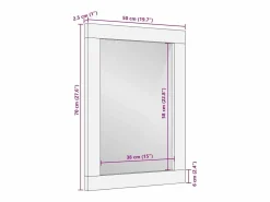 Espejo de baño Marrón, plata 50 x 70 x 30 cm