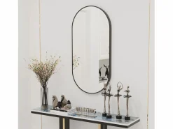 Outlet Espejo de baño ovalado moderno espejo de pared vertical u horizontal 100x50cm Accesorios De Cuarto De Baño|Espejo De Cuarto De Baño