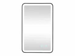 Outlet OZAIA Espejo de baño rectangular iluminado LIMORICO 50x80 cm Negro