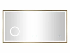 Clearance OZAIA Espejo de baño rectangular - 120 x 60 cm - AITANA Dorado