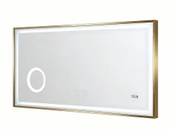 Clearance OZAIA Espejo de baño rectangular - 120 x 60 cm - AITANA Dorado