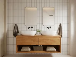 OZAIA Espejo de baño rectangular con marco , 50x80cm, DEMETRIA