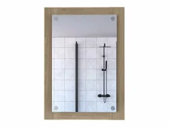 Hot Espejo de Baño Vanguard con forma rectangular Rovere , 70 cm X 50.2 cm X 3.9 cm , Gris / plata Accesorios De Cuarto De Baño|Espejo De Cuarto De Baño