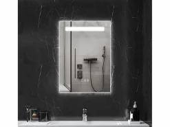 Espejo de baño Veldra 3 colores táctil plata 70x50 cm Mueble De Aseo