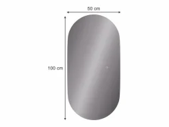 Hot Vicco Espejo de baño vidrio 100x50x2.8 miral Transparente