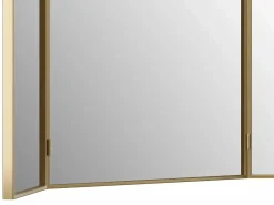 OZAIA Espejo de barbero tríptico de metal - L. 85 x Alt. 70.5 cm - - QIANA