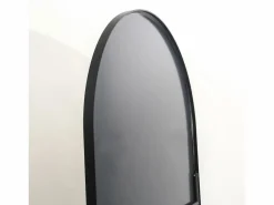 Espejo de cuerpo entero 162 x 53 cm, espejo de pie, espejo de pared grande, espejo de tocador de pie para dormitorio, salón, Negro
