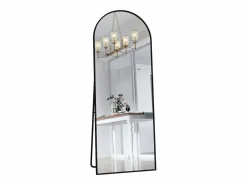 Espejo de cuerpo entero 162 x 53 cm, espejo de pie, espejo de pared grande, espejo de tocador de pie para dormitorio, salón, Negro