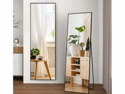 Sale Espejo de cuerpo entero irrompible de 63 x 173 cm, de pie o para colgar en la pared, espejo de suelo grande, Espejo