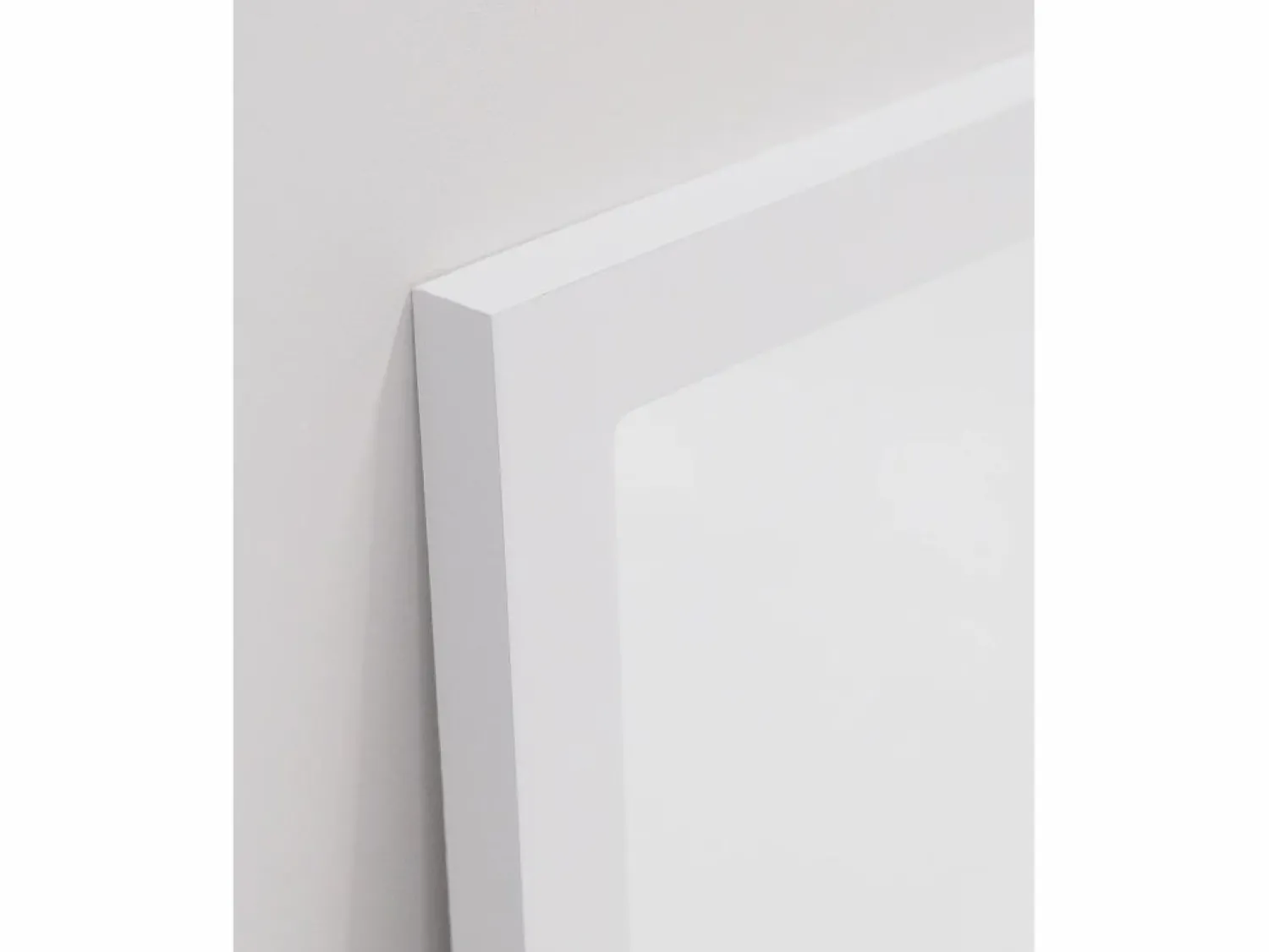 Discount DECOWOOD Espejo de madera color de 90x90cm - LISBOA - Blanco