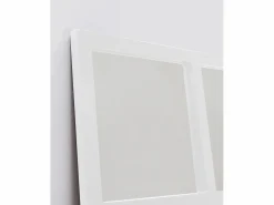 Discount DECOWOOD Espejo de madera color de 90x90cm - LISBOA - Blanco