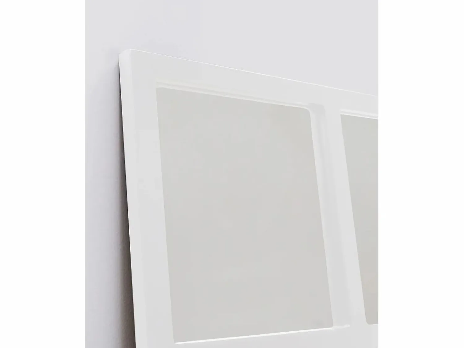 Discount DECOWOOD Espejo de madera color de 90x90cm - LISBOA - Blanco
