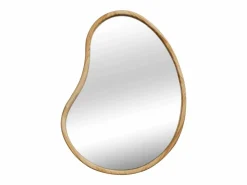 Online Espejo de madera de abeto decorativo de pared, 95cm natural Accesorios De Cuarto De Baño|Espejo De Cuarto De Baño