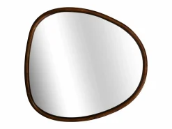 Hot Espejo de madera de abeto decorativo de pared, 75cm nogal Espejo De Pared|Espejo