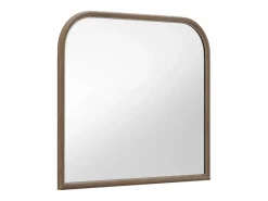 Online OZAIA Espejo de madera de hevea, L. 75 x H. 80 cm, Natural, SANYA Color natural oscuro