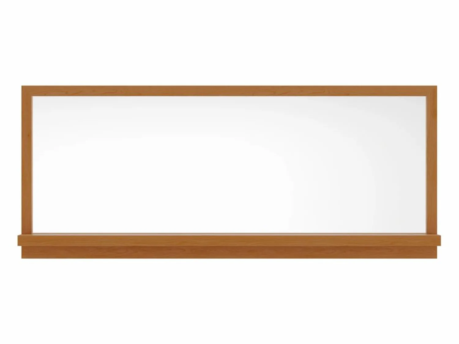Online OZAIA Espejo de pared con estante de madera de roble , L. 120 x A. 50 cm, Natural, JIAO Color natural oscuro