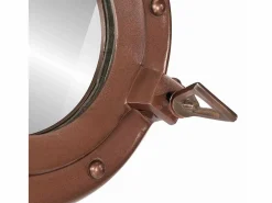 Discount Espejo de pared con forma de ojo de buey Ø30 cm aluminio y cristal Accesorios De Cuarto De Baño|Espejo De Cuarto De Baño